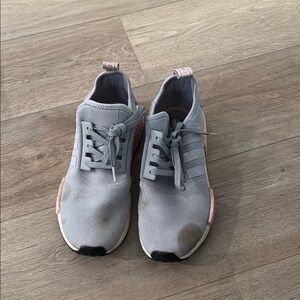 Gray and Pink Sneakers